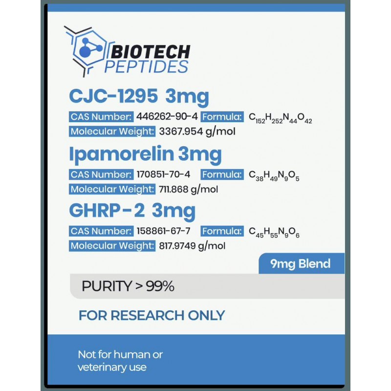 CJC-1295 (Mod GRF 1-29) & Ipamorelin & GHRP-2 Blend (9mg) CJC-1295 (Mod GRF 1-29) & Ipamorelin & GHRP-2 Blend (9mg)