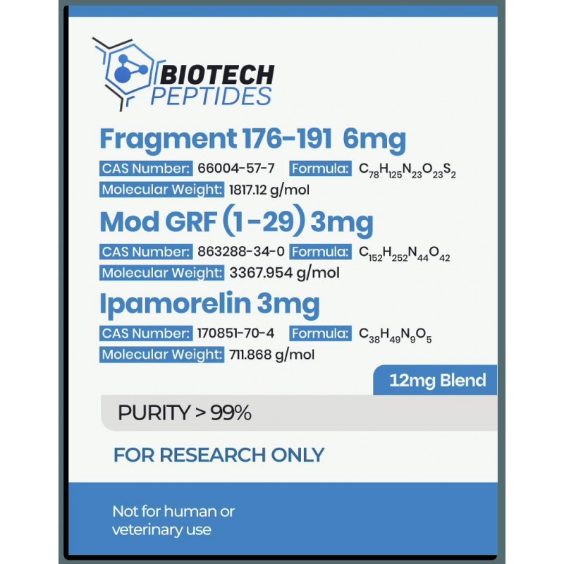 Fragment 176-191 & Mod GRF 1-29 & Ipamorelin Blend (12mg)